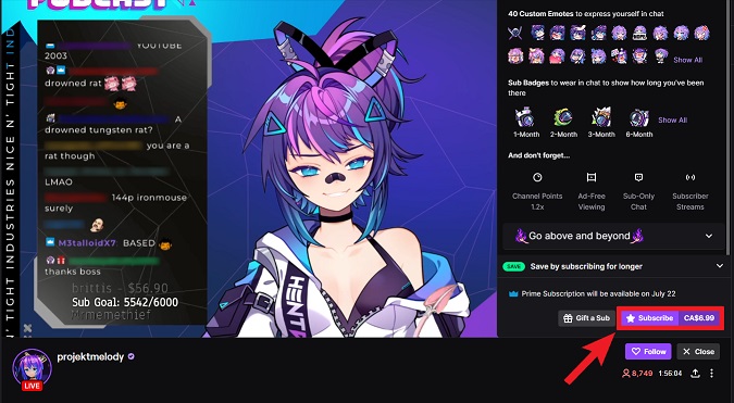 subscribe button twitch