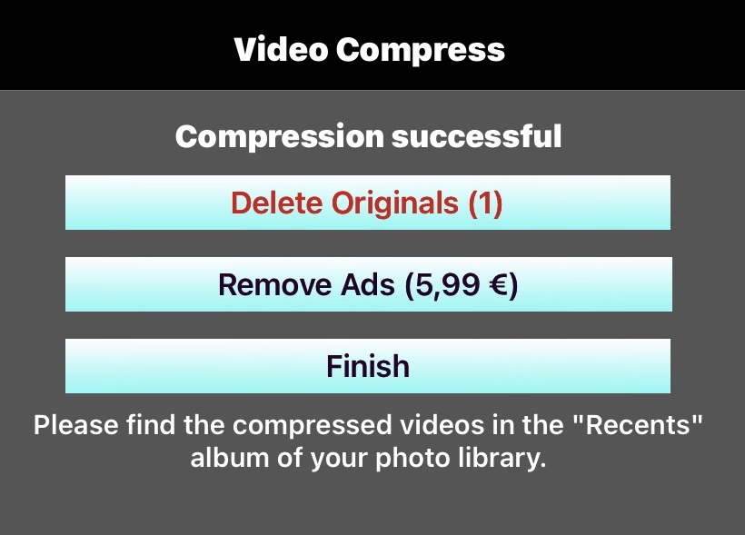 video compression completed