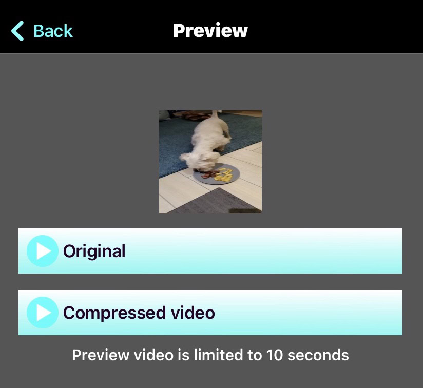 video compression preview file