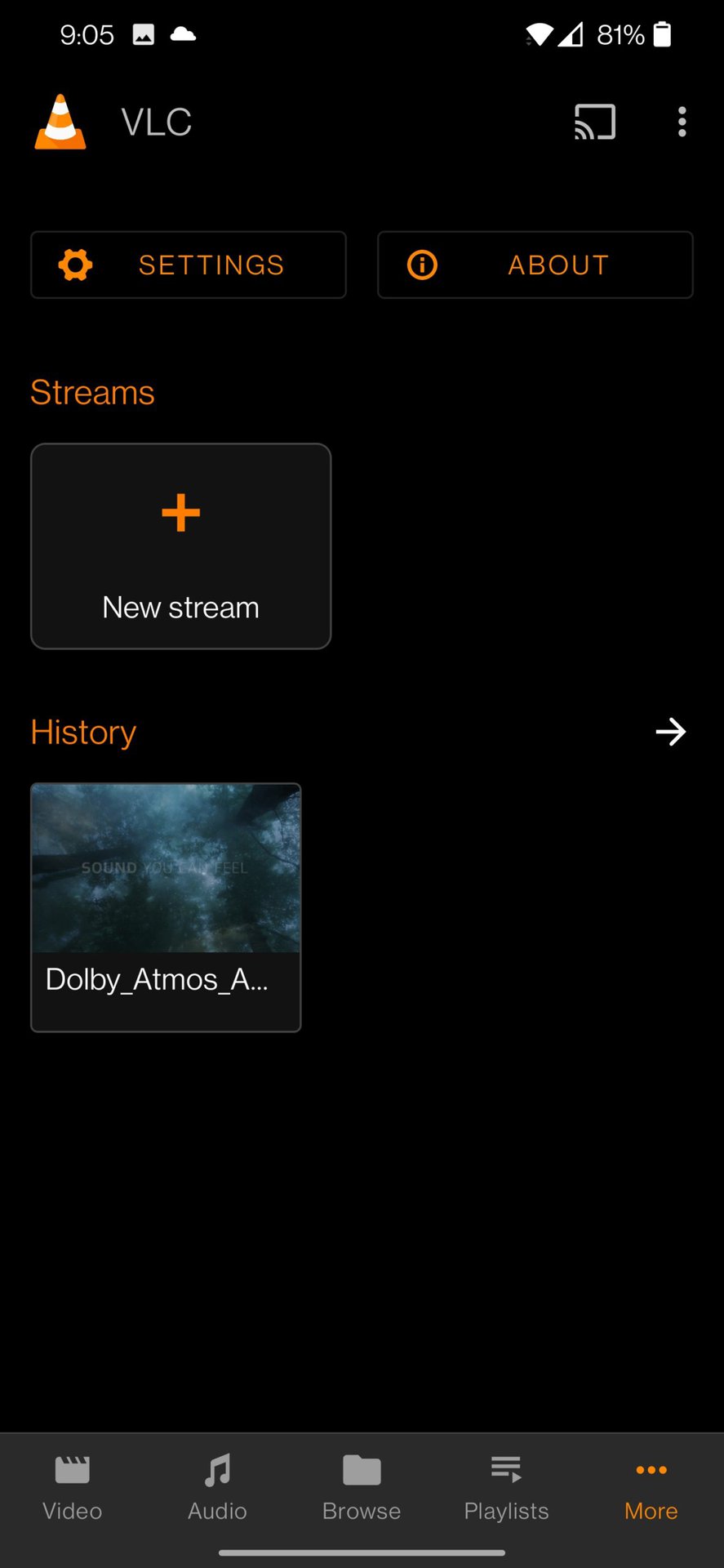 vlc android connect to stream 1