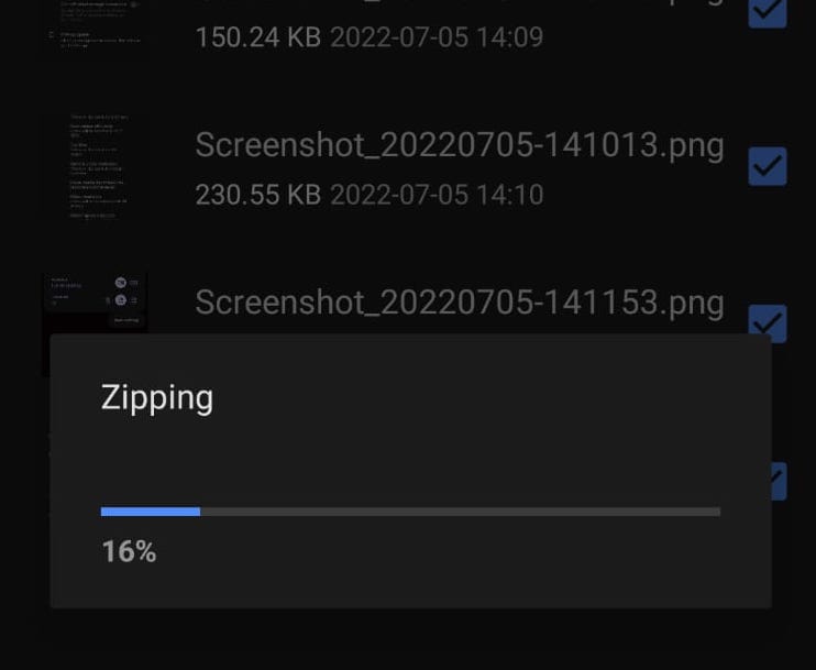 winzip android files zipping