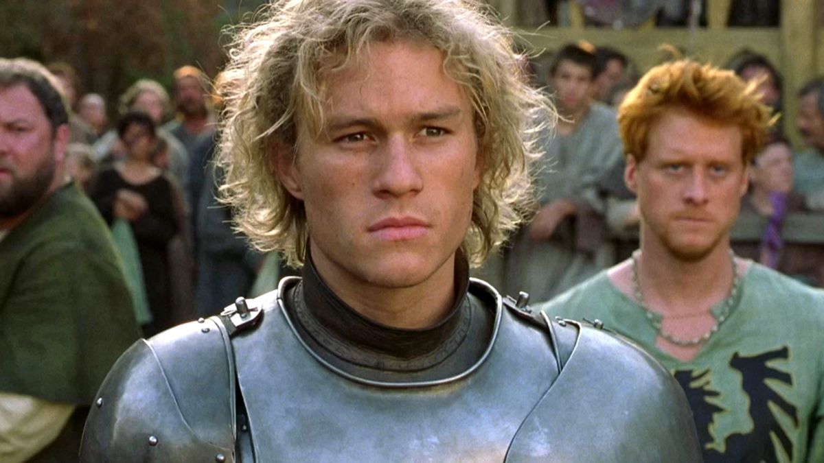 Heath Ledger in armor in A Knight's Tale