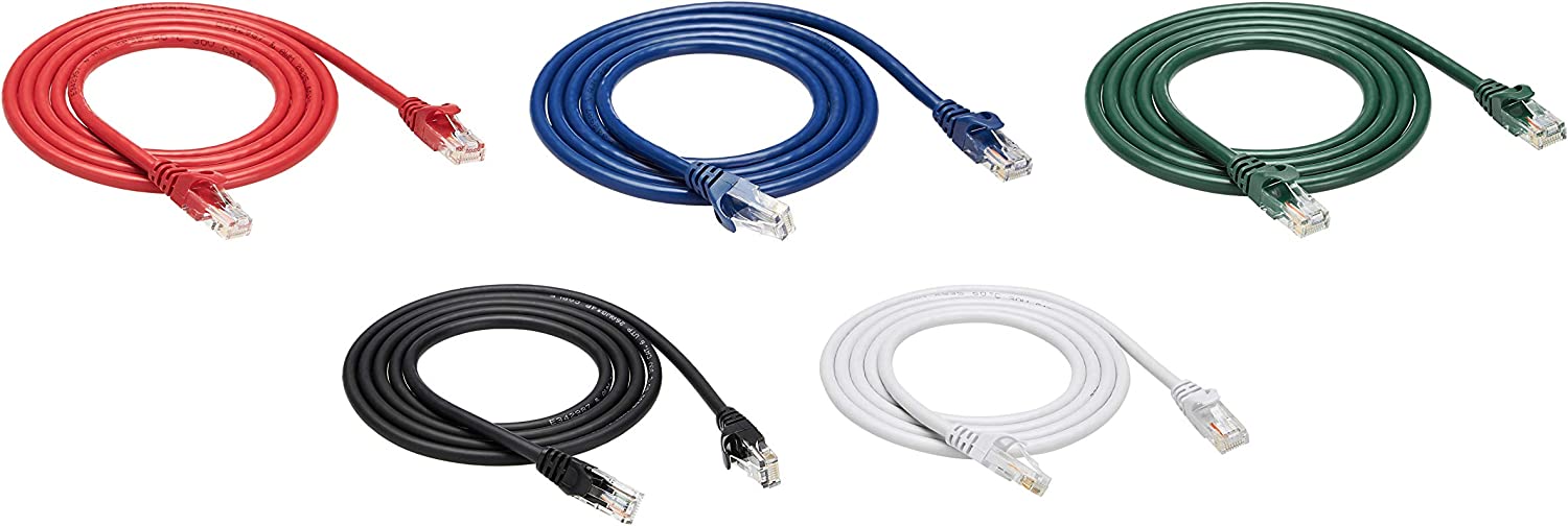 Amazon Basics Snagless RJ45 Cat 6 Ethernet five pack