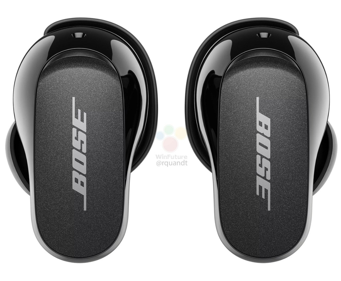 Bose QuietComfort Earbuds II rear on white background