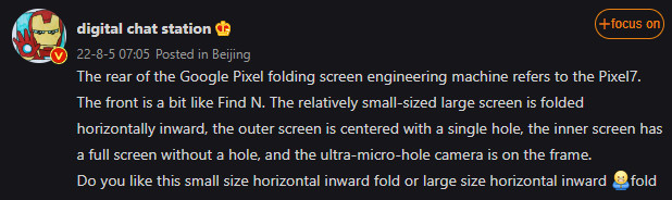 Pixel Fold da estação de bate-papo digital