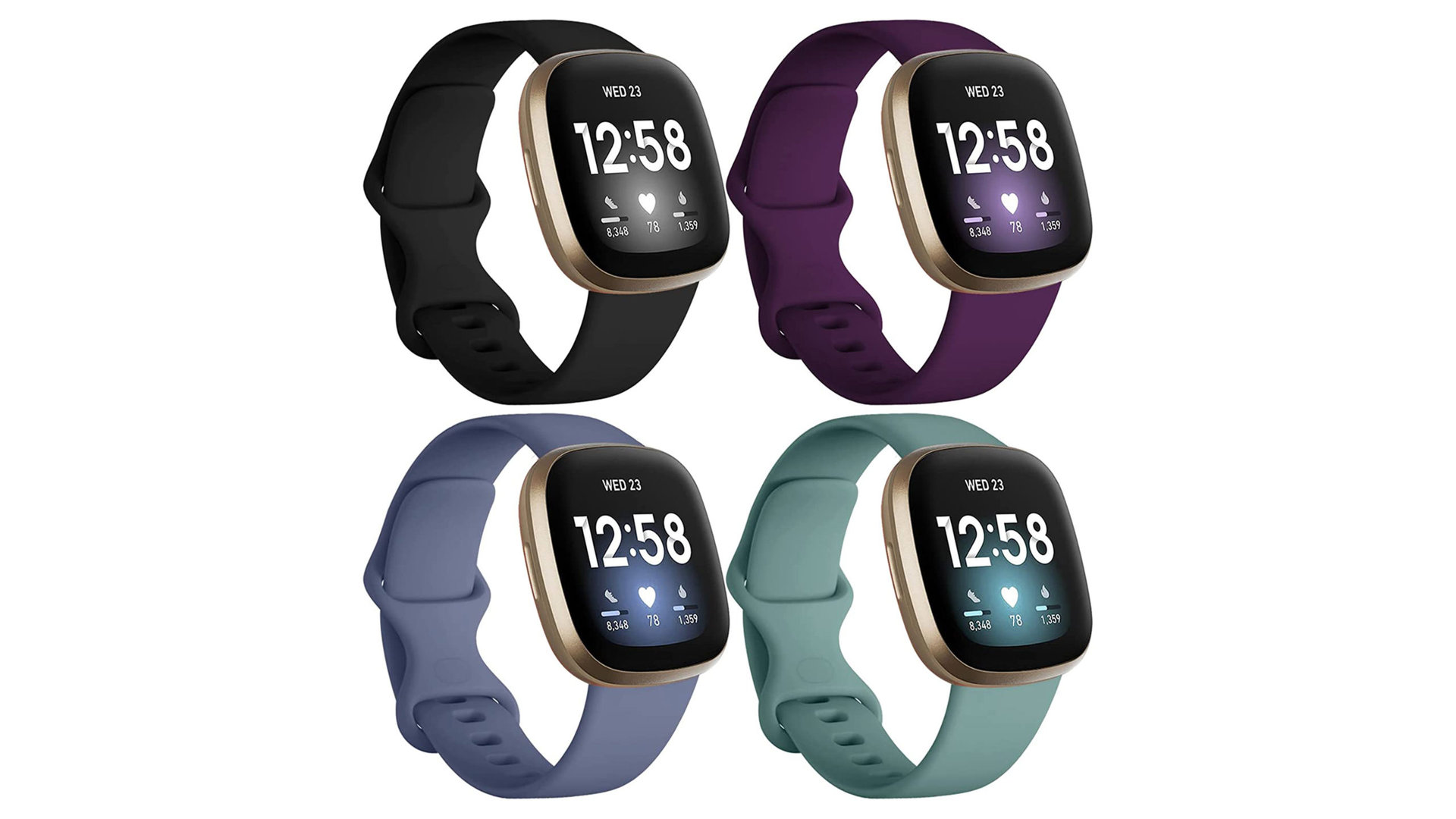 Dirrelo silicon Sport bands in four different colors.