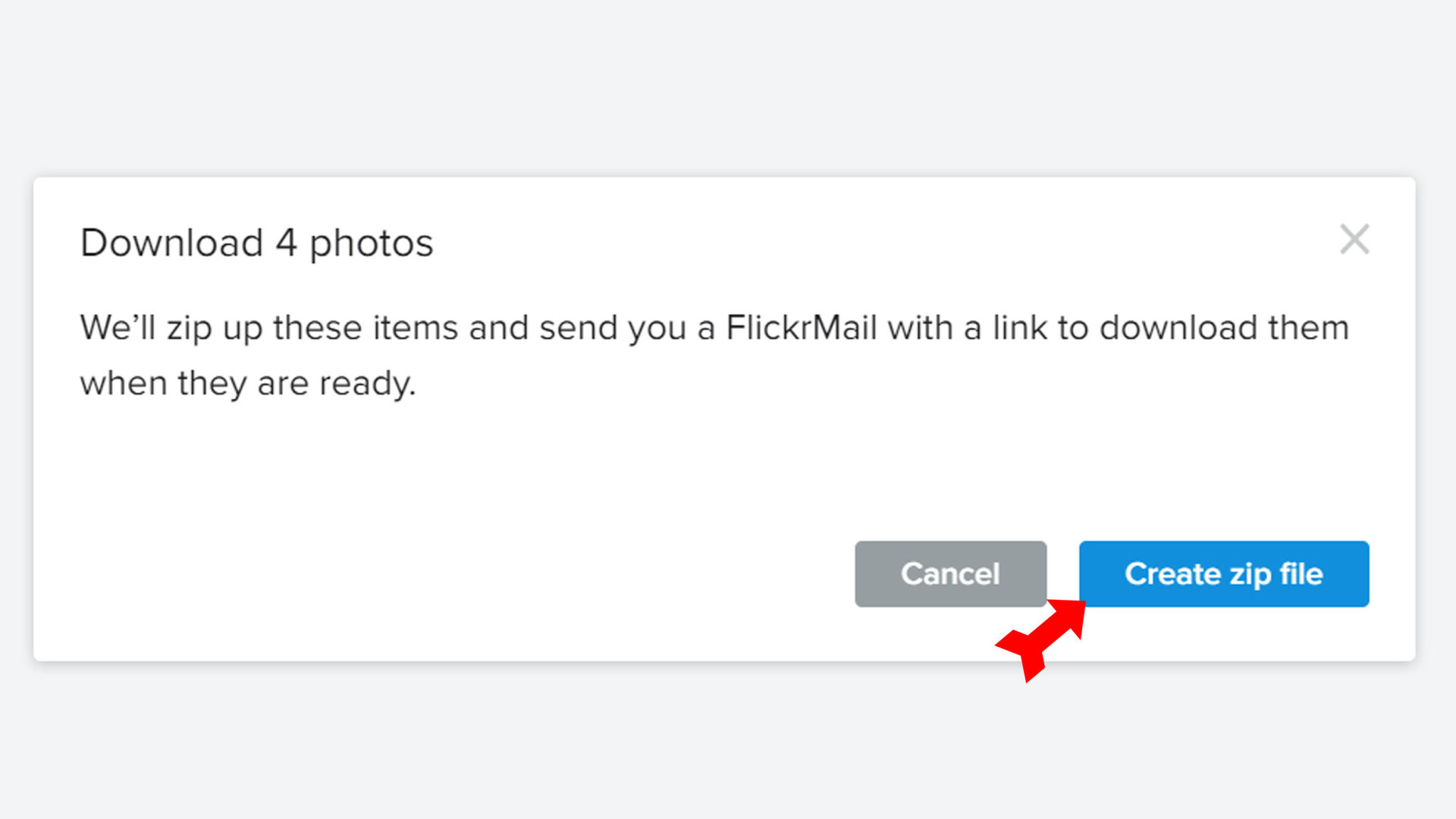 Flickr Download Album Download Make ZIP File Button
