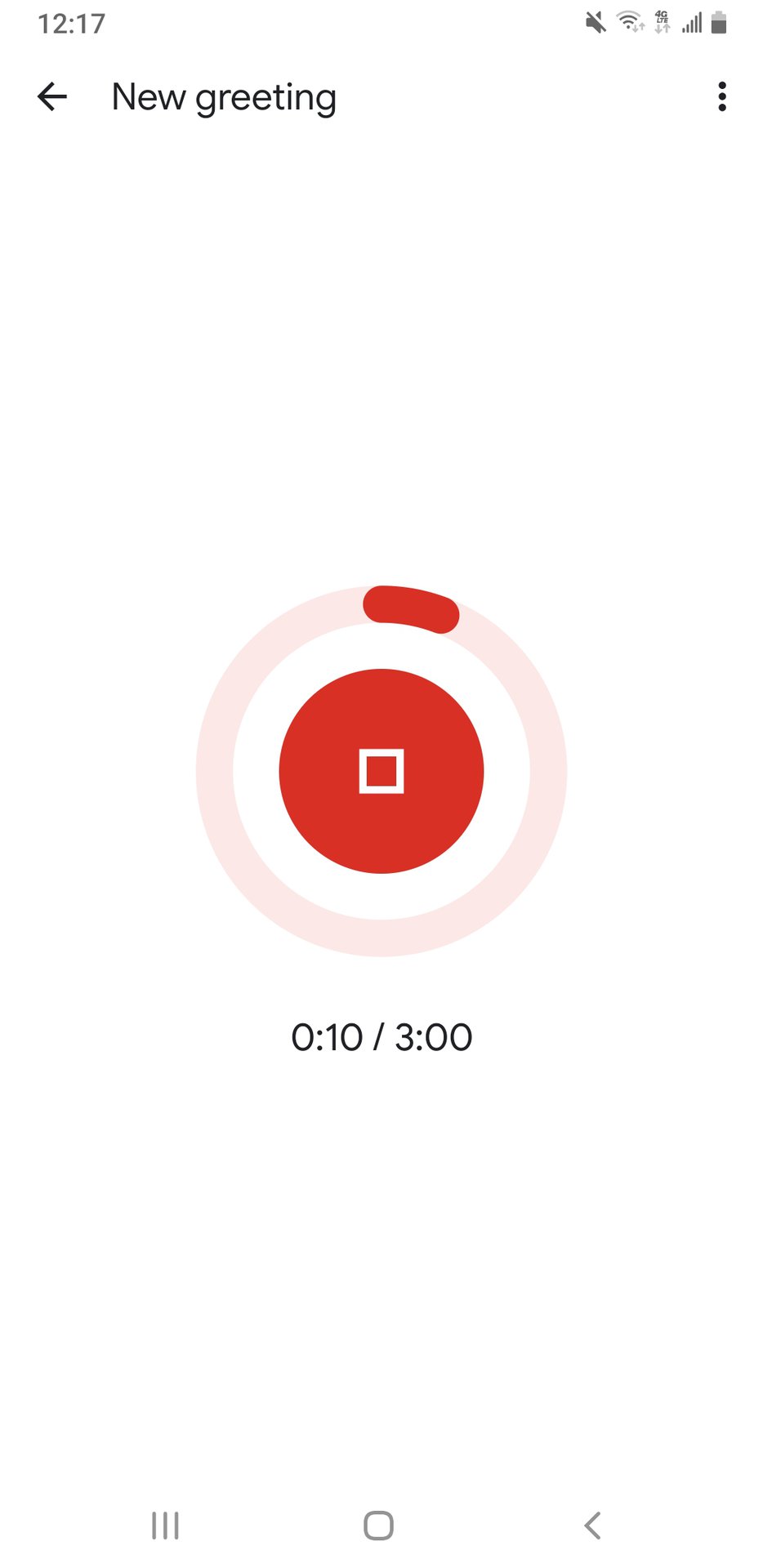 Google Voice Stop Recording Button