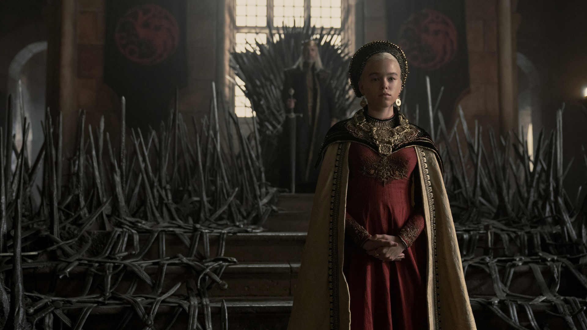 Milly Alcock et Paddy Considine dans House of the Dragon - quiz Game of Thrones