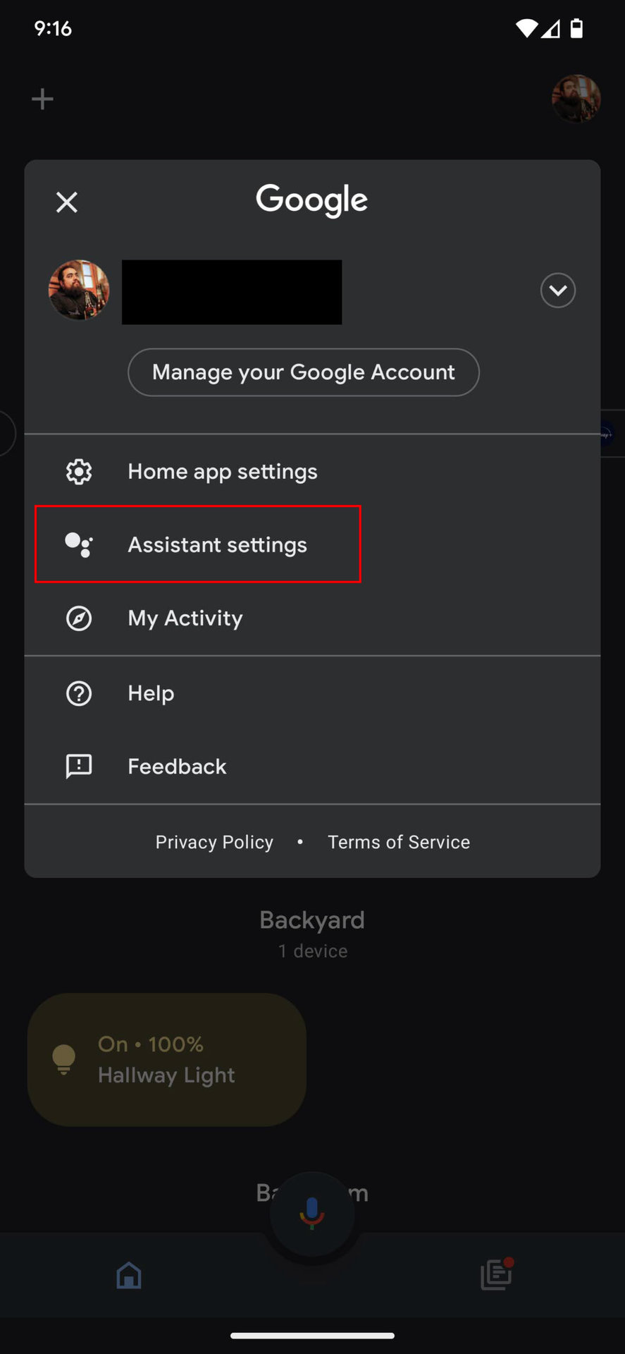 How to access Google Assistant settings 2