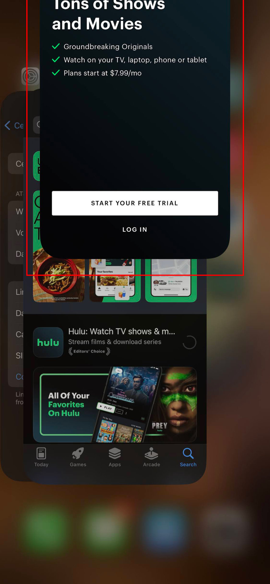 How to close Hulu on iOS 2