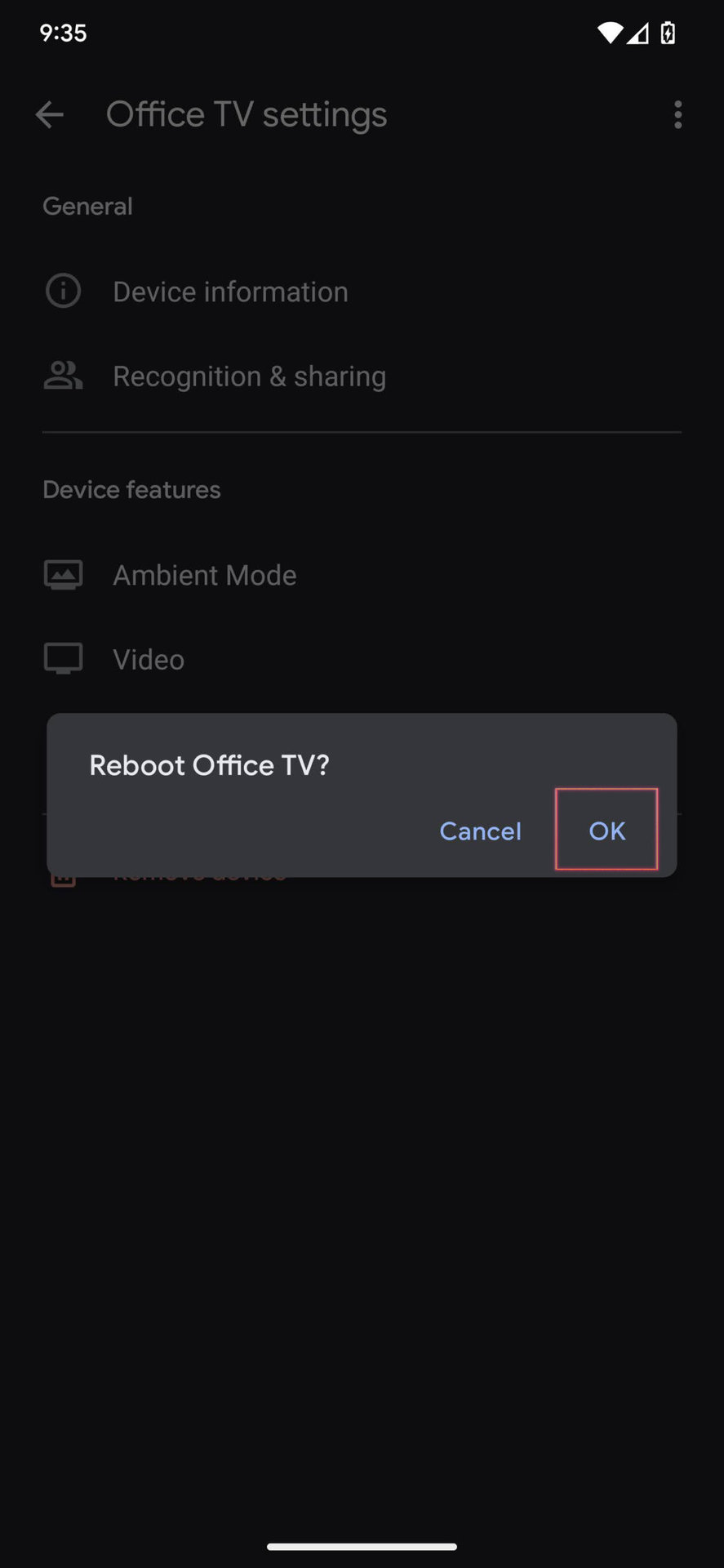 How to reboot Chromecast 5