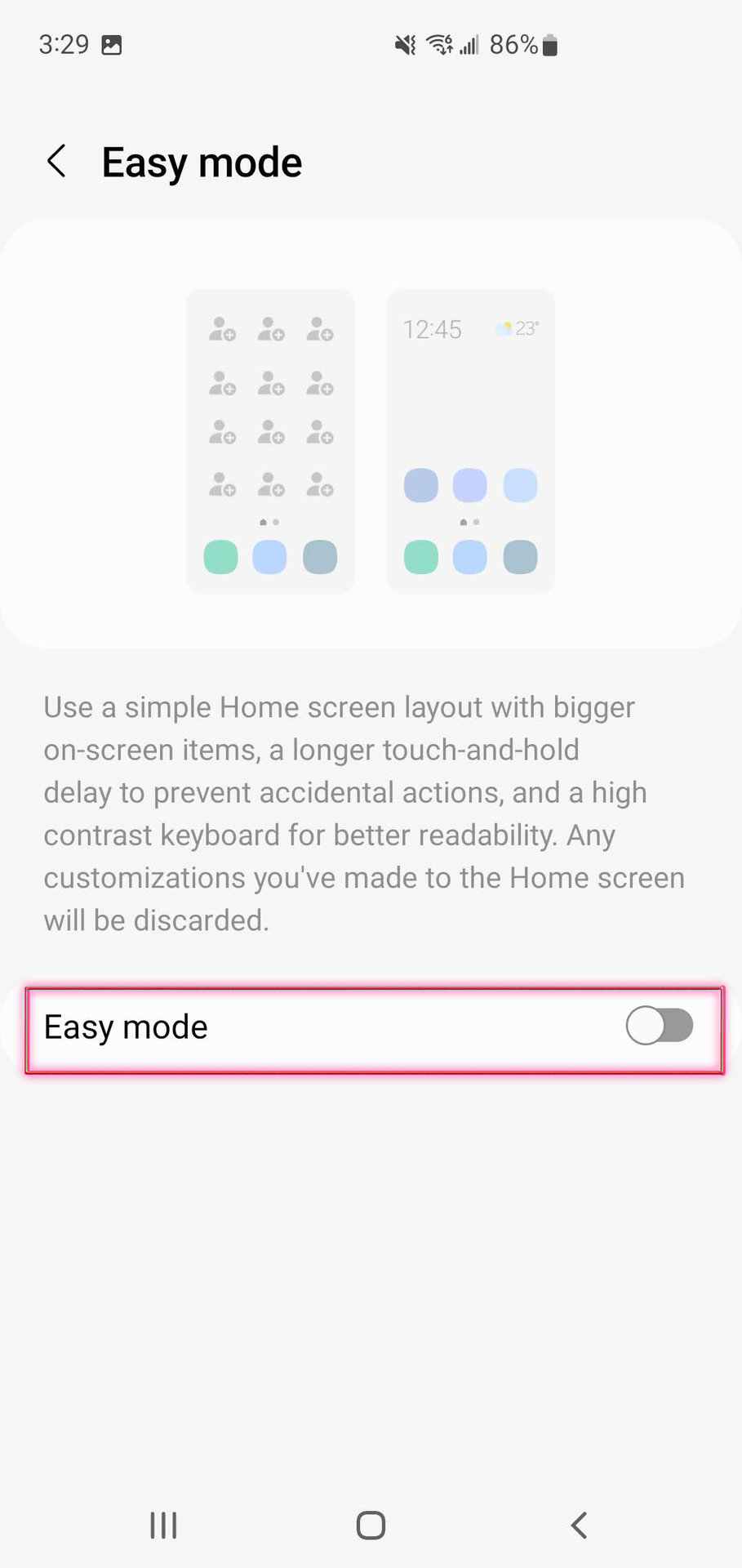 How to turn Samsung Easy Mode on 3