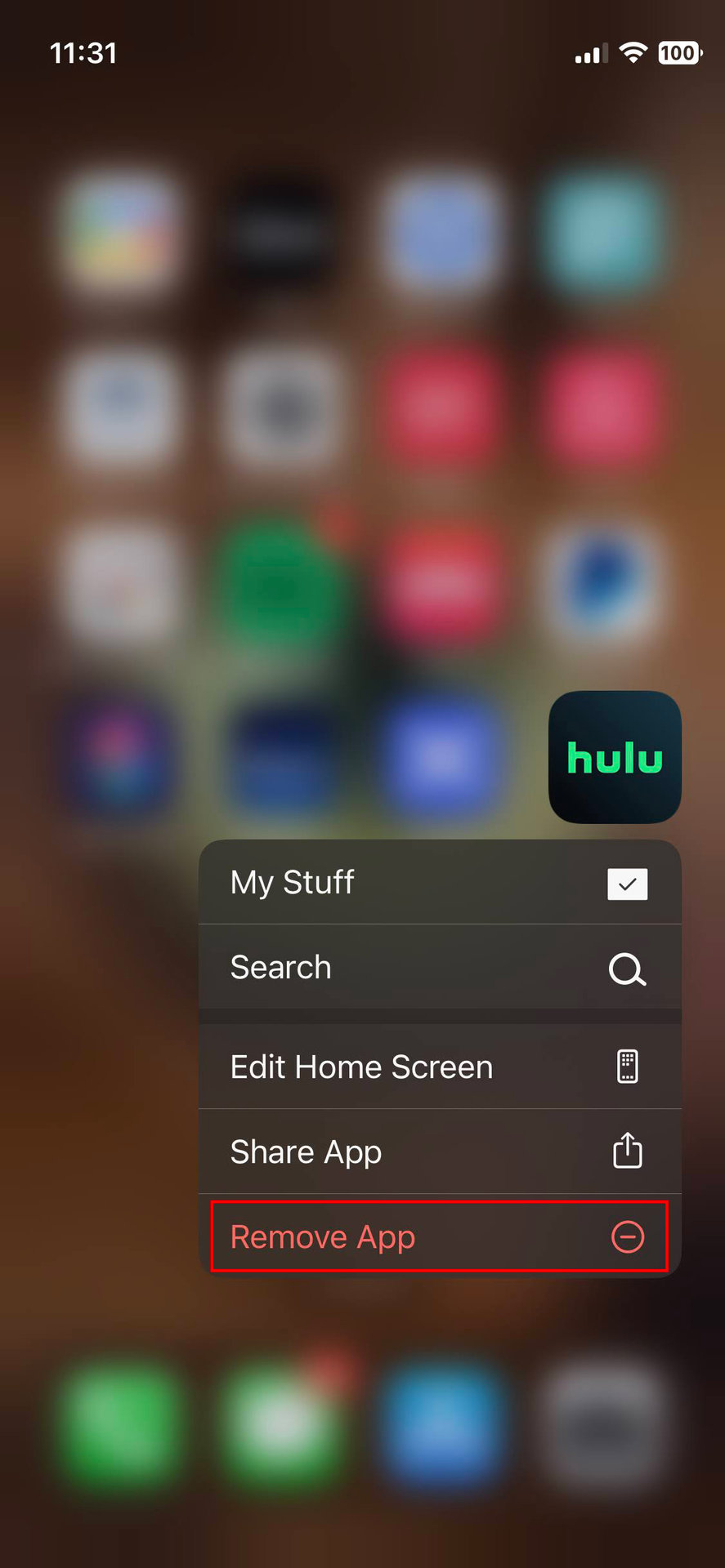 How to uninstall Hulu on iOS 2