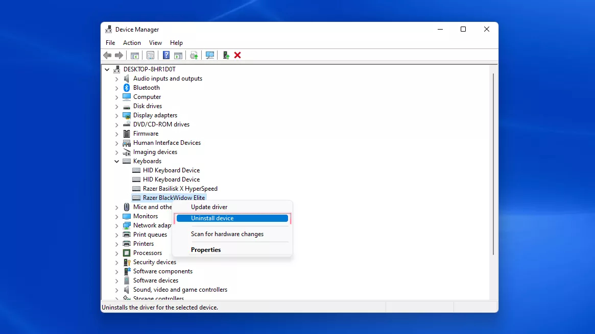 How to uninstall Windows drivers 1