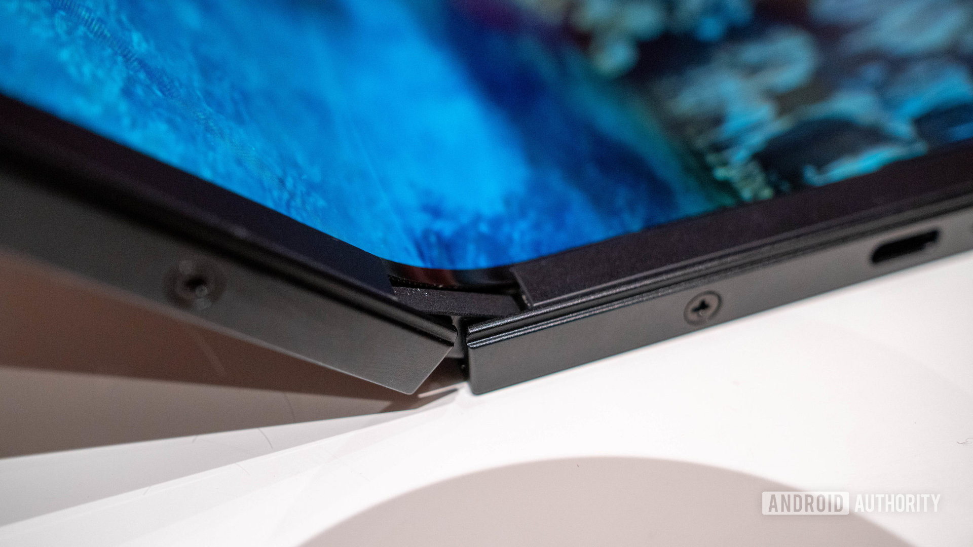 Lenovo X1 Fold hinge detail dust cap