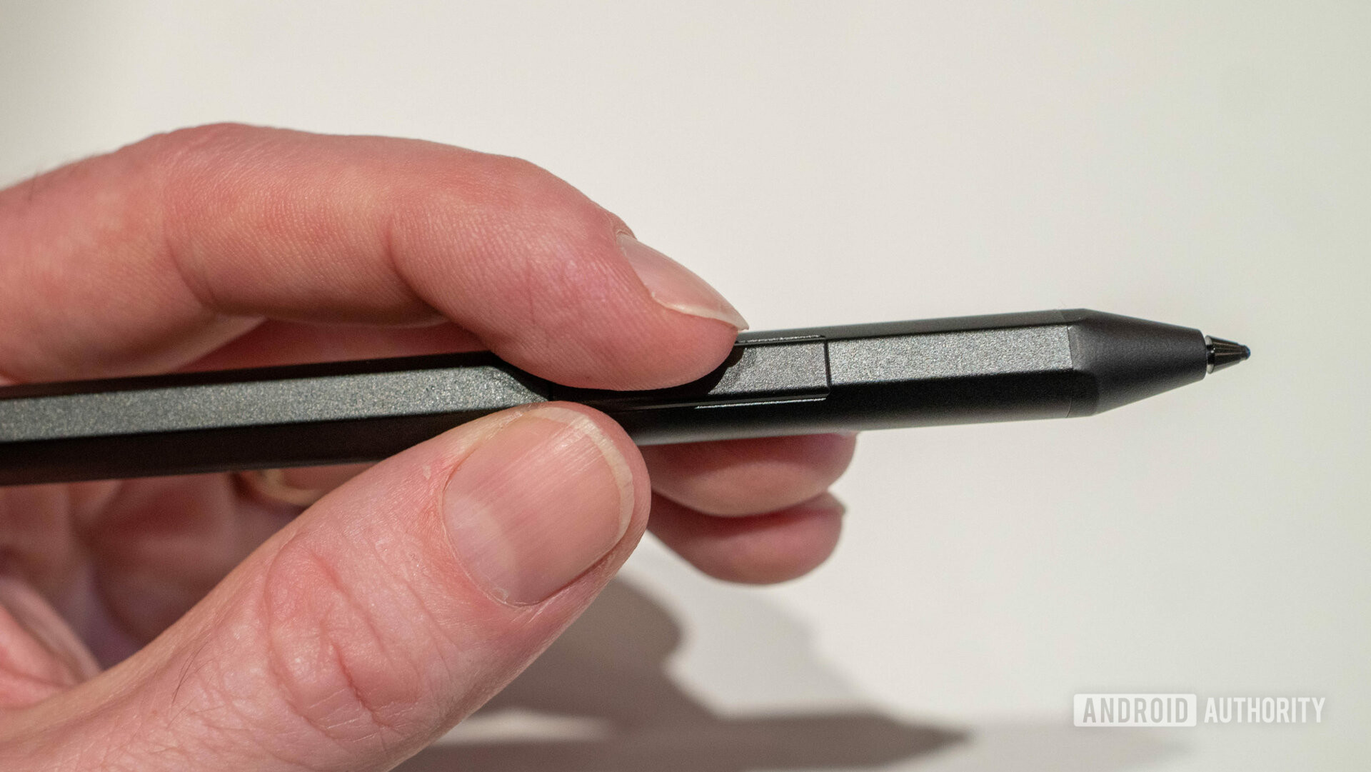 Lenovo X1 Fold precision pen button closeup