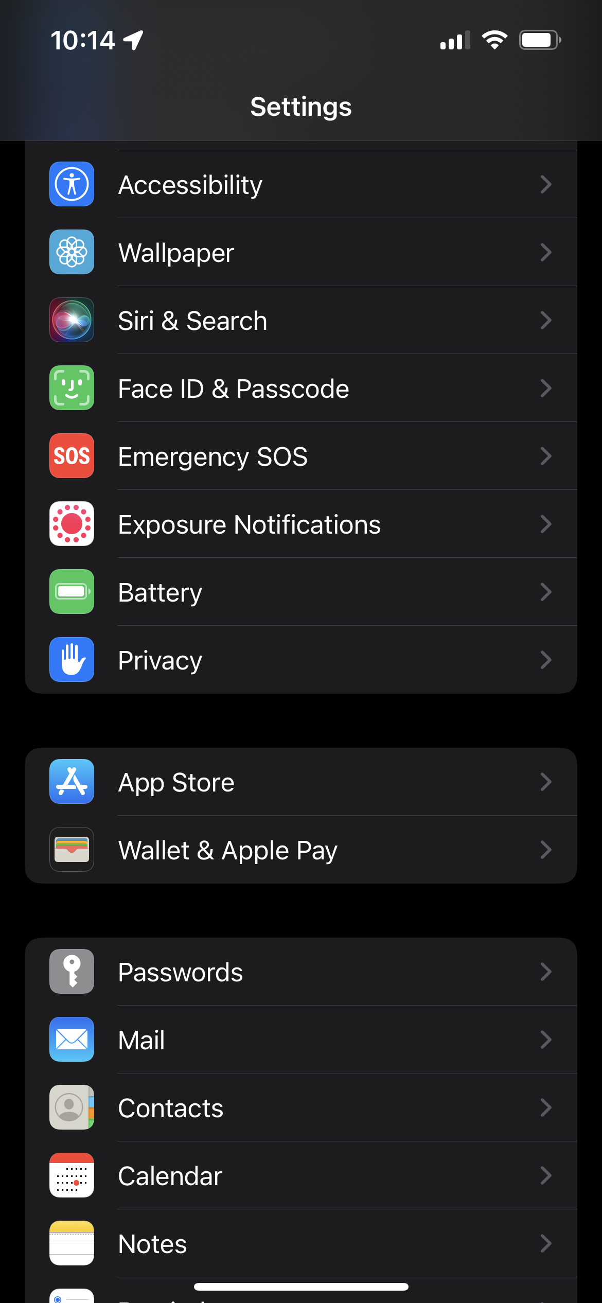 Privacy in iOS 15 Settings