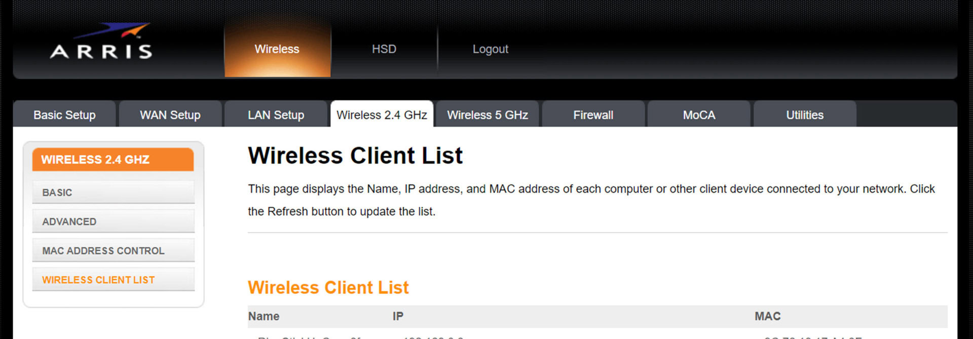 Router Client List