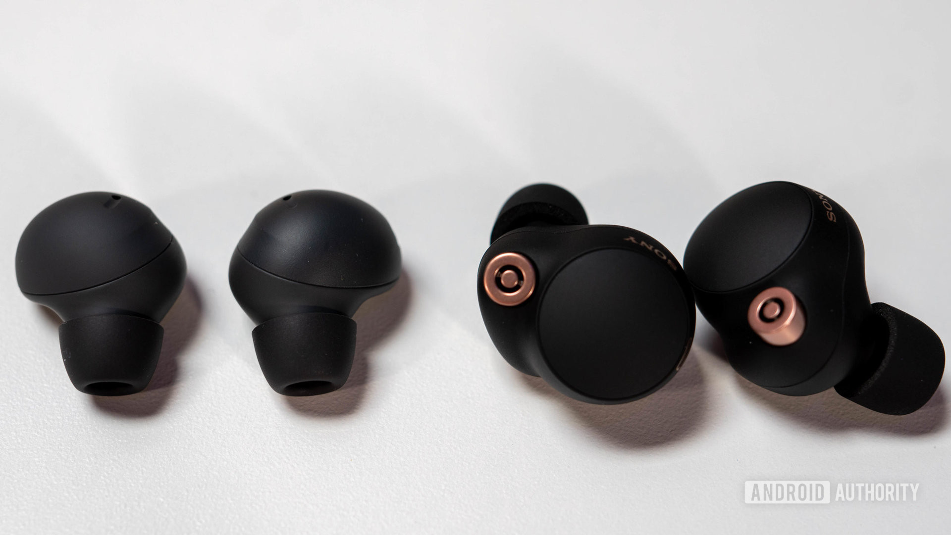 Samsung Galaxy Buds 2 Pro vs Sony WH 1000XM4 earbud size comparison