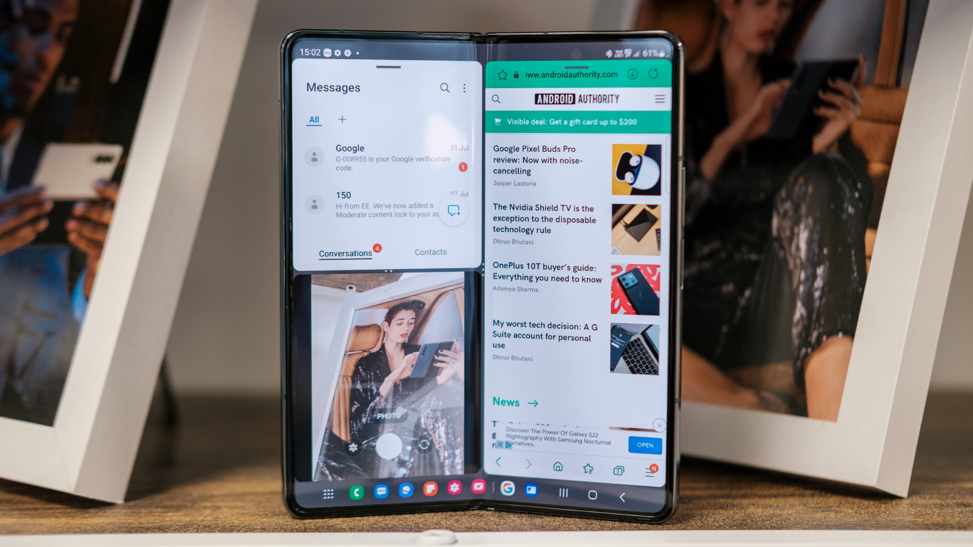 Samsung Galaxy Z Fold 4 multi window