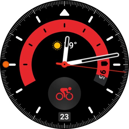 Galaxy Watch 5 cycling face