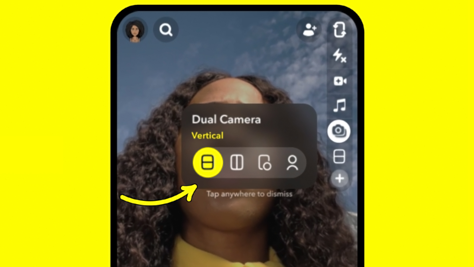 Snapchat Dual Camera up close