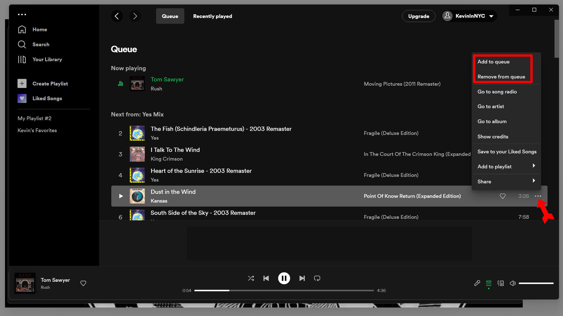 Spotify Queue Play Queue Controls