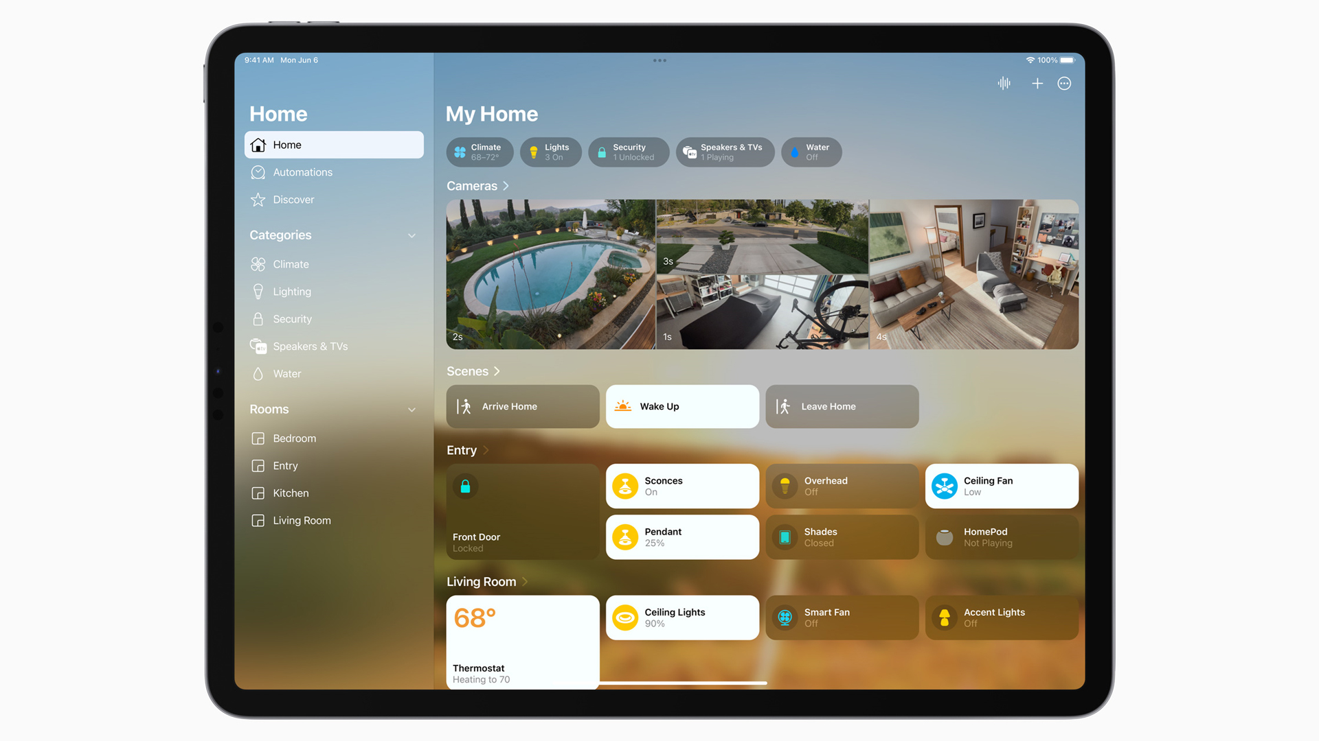 The Apple Home app for iPadOS 16