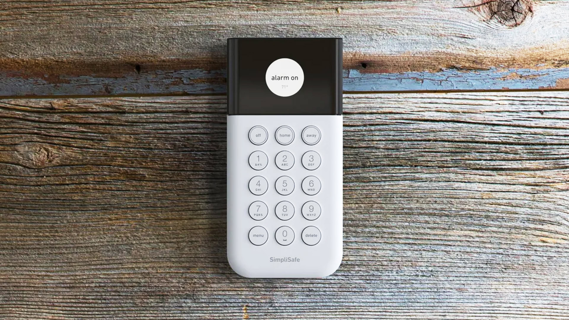 The SimpliSafe Wireless Keypad on a table