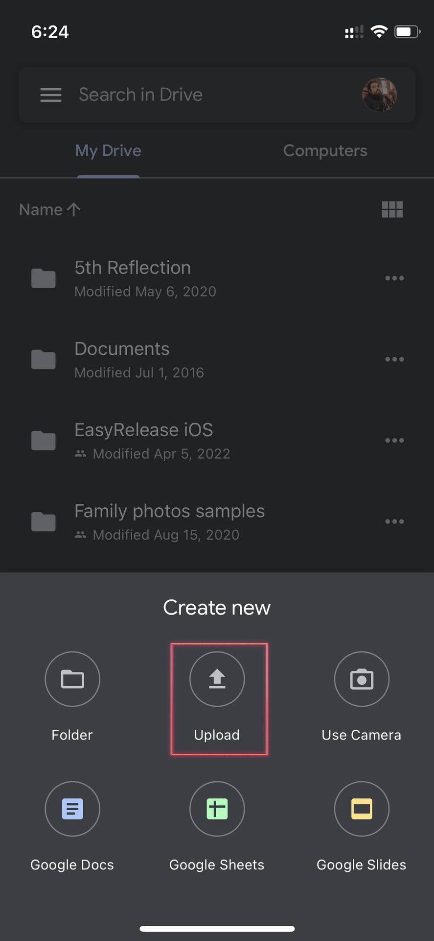Transfer photos from iPhone to Android using Google Drive 2