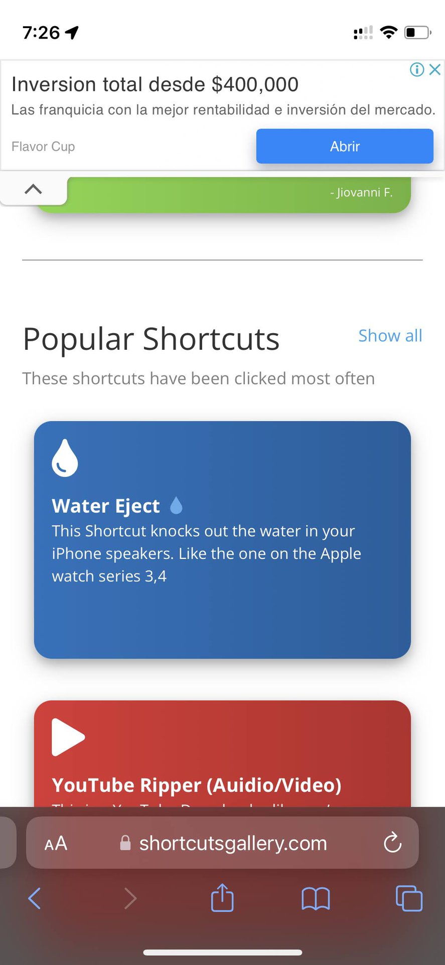 Water Eject Shortcut on iPhone 2