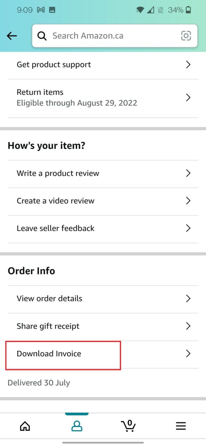 How to find and print receipts on Amazon Android Authority