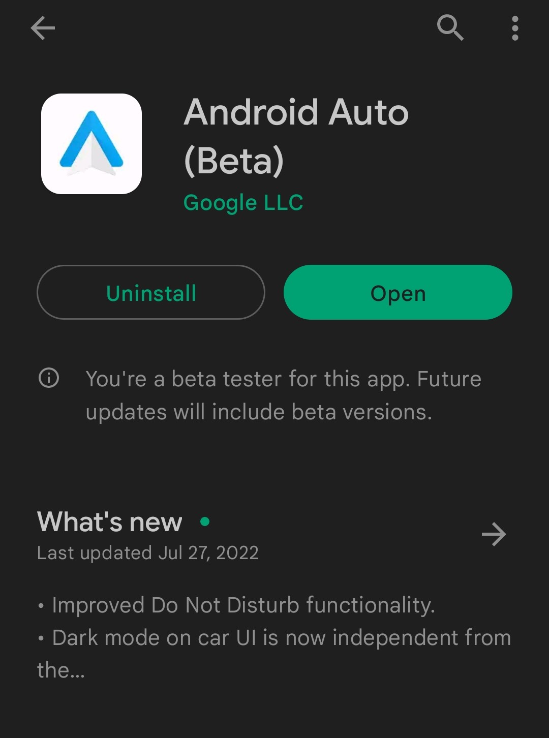 Android auto Google Play Store