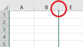 excel hidden column