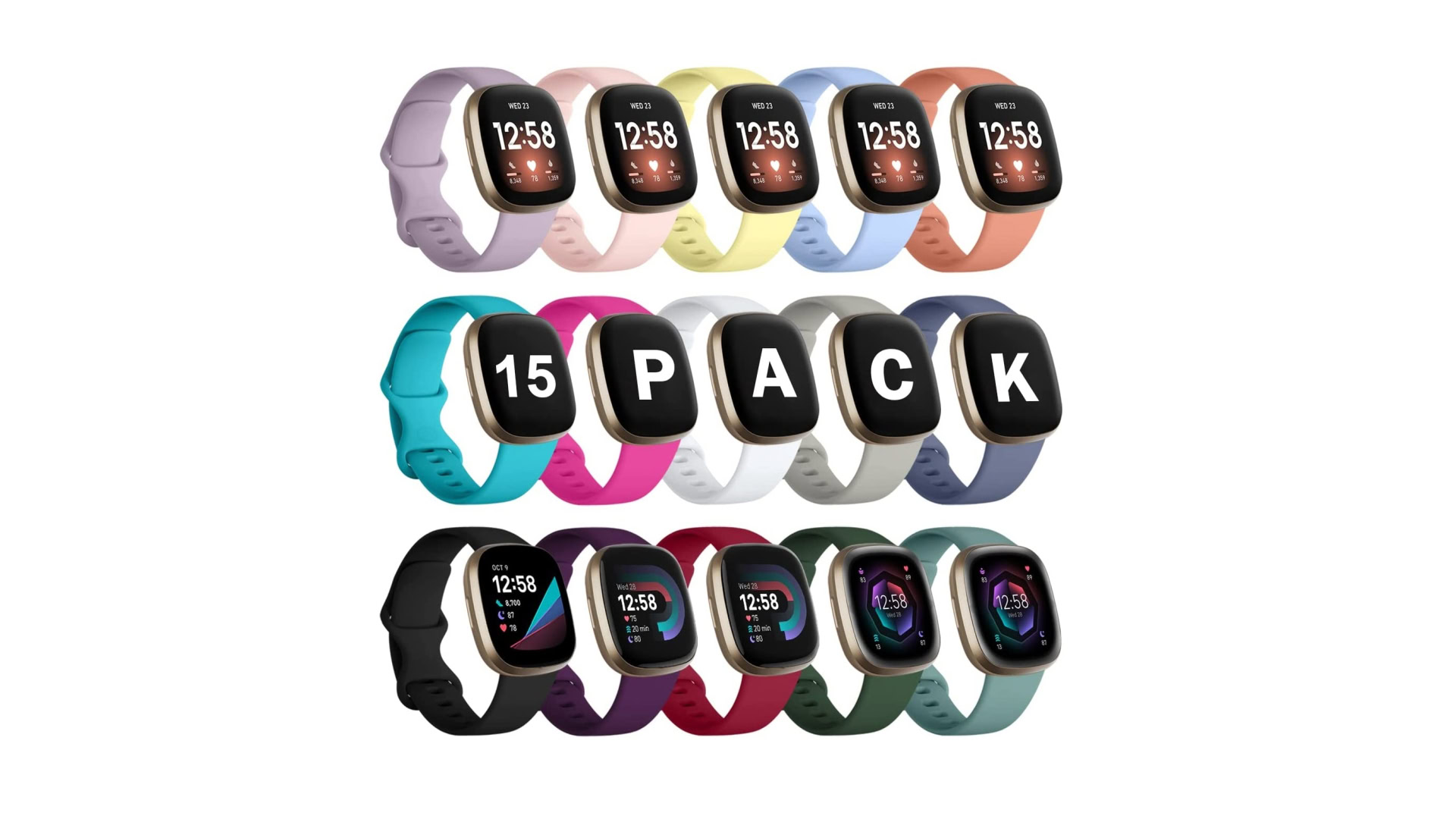 fitbit versa 4 bands geak 15 pack