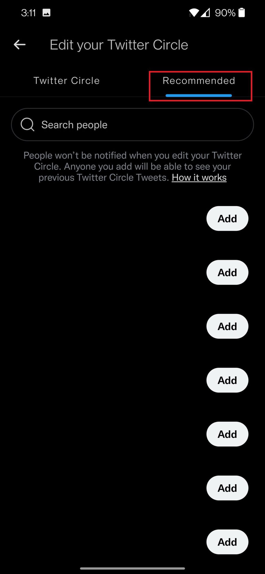 how to edit twitter circle add people