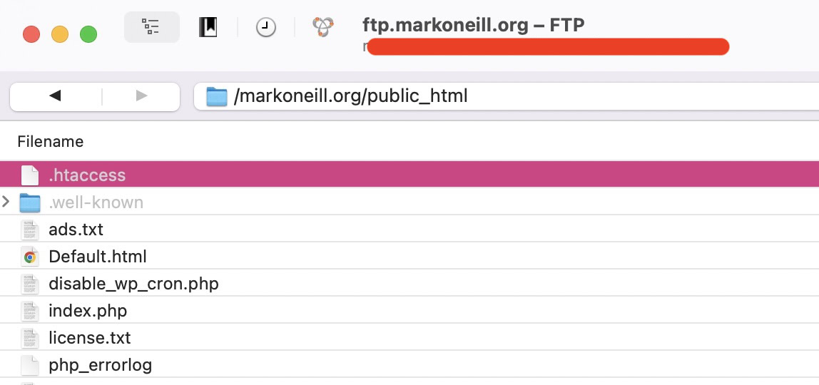 htaccess file ftp