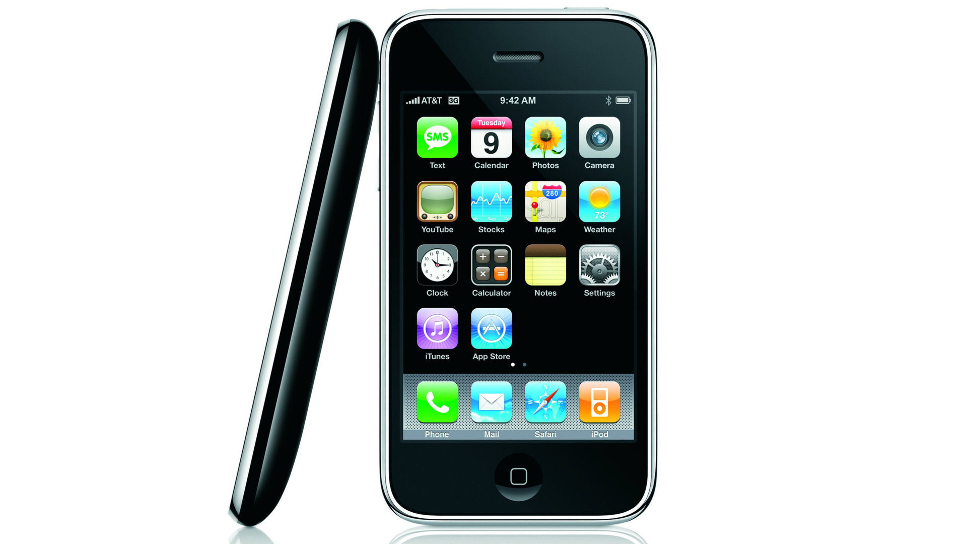 A product photo of the iPhone 3G.