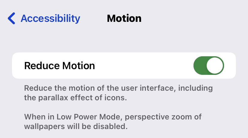 ios reduce motion