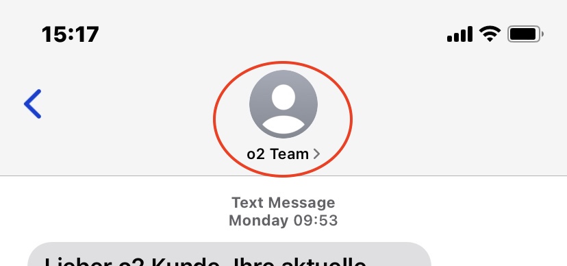 ios spam texts avatar
