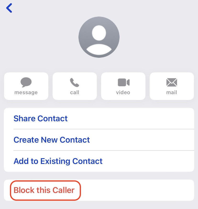 ios spam texts block this caller