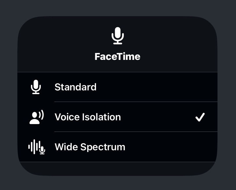 ios voice isolation