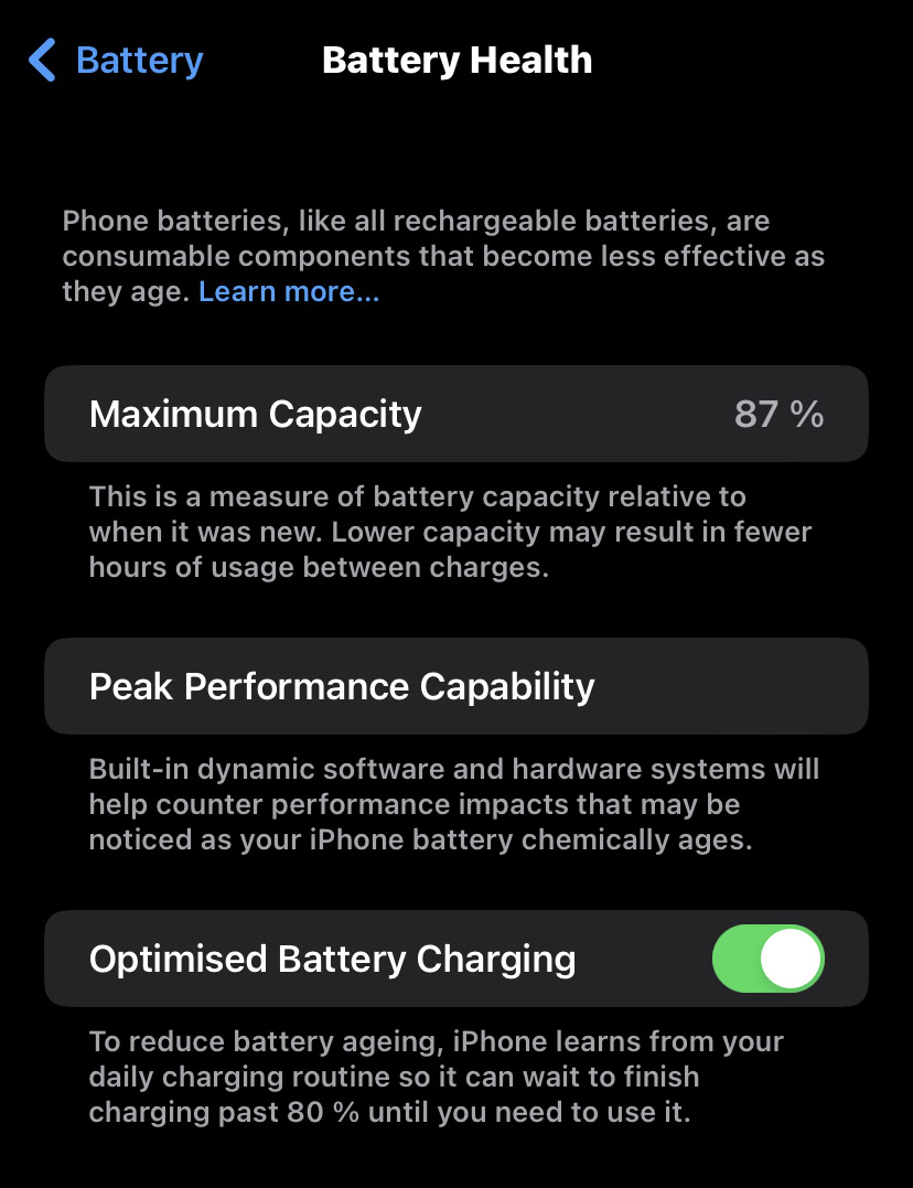 iphone battery health