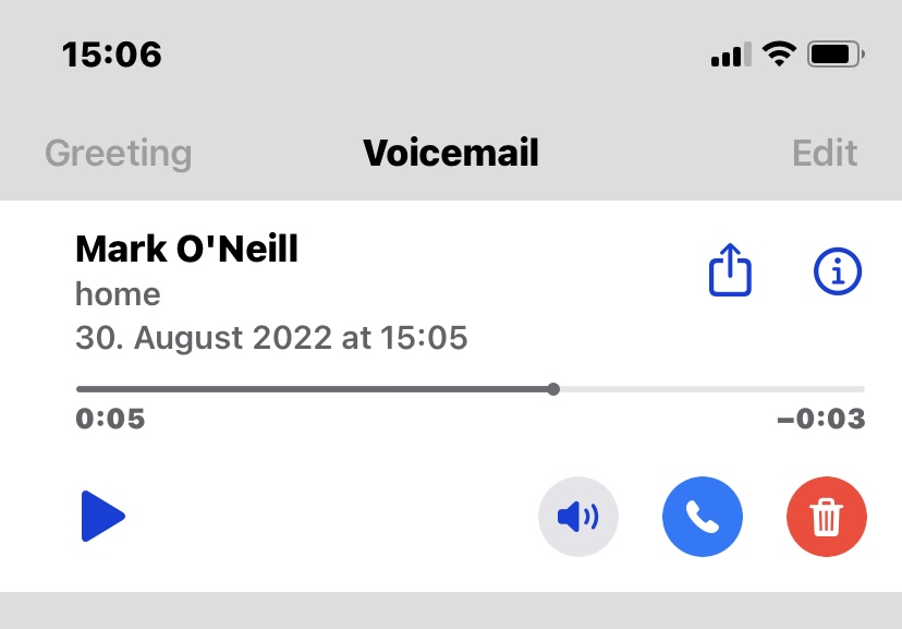 iphone new voicemail