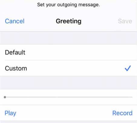 iphone voicemail set up custom greeting