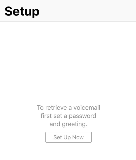 iphone voicemail setup