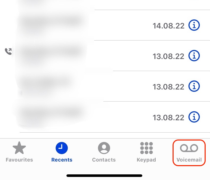 iphone voicemail tab