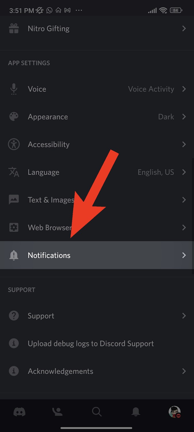 notifications tab discord app