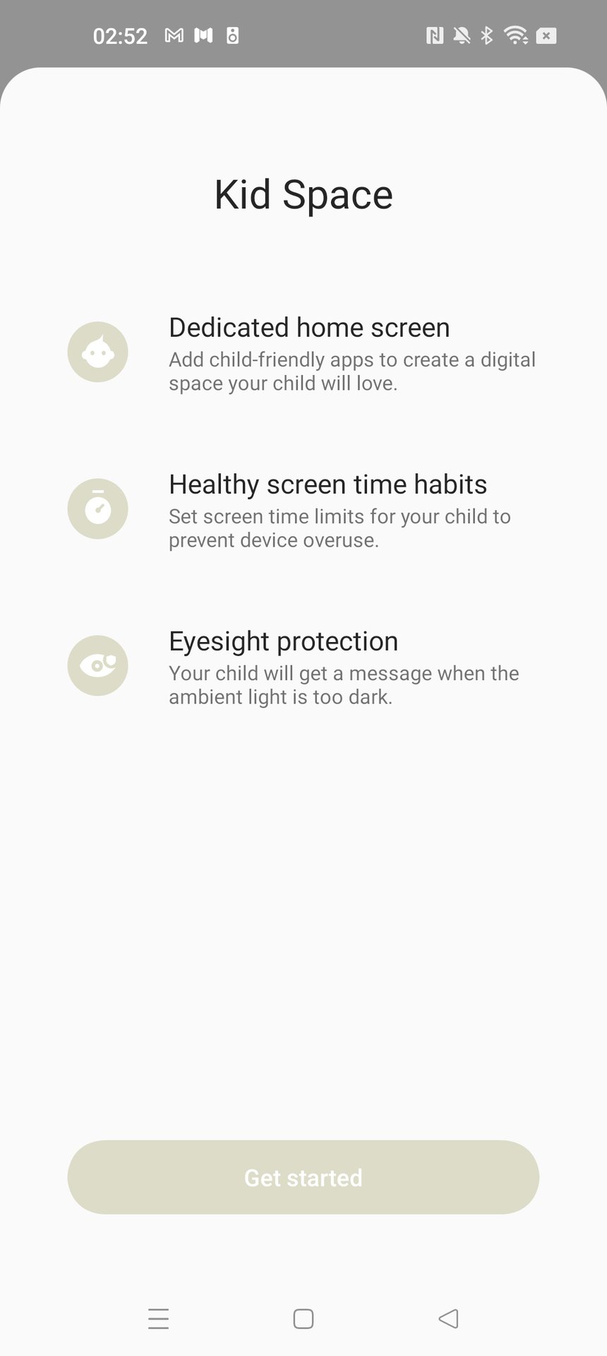 oxygen os 13 kid space settings